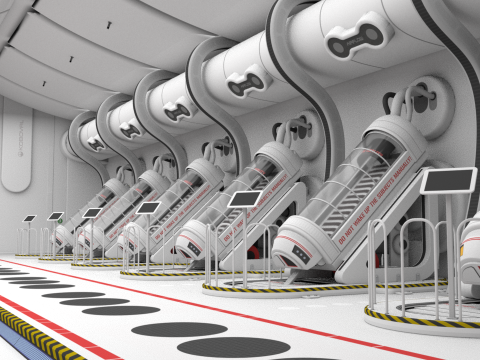 Sci Fi hibernation pod 3D मॉडल