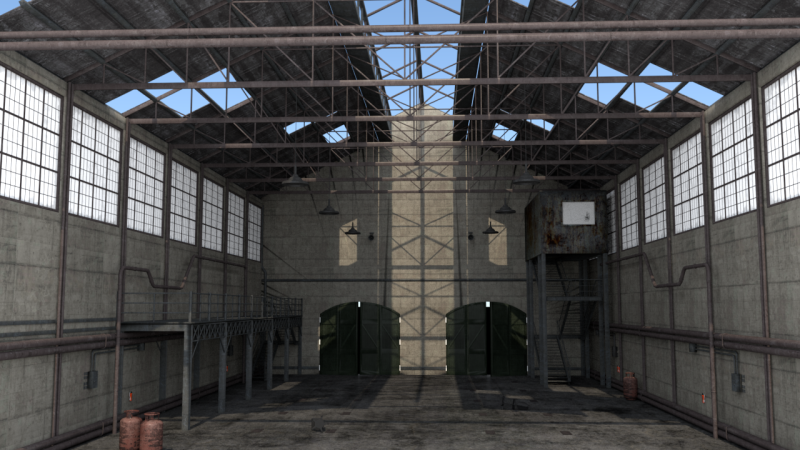 Old warehouse 3D Model .c4d .max .obj .3ds .fbx .stl .blend 