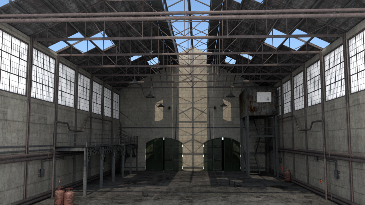 Old warehouse 3D Model .c4d .max .obj .3ds .fbx .stl .blend 