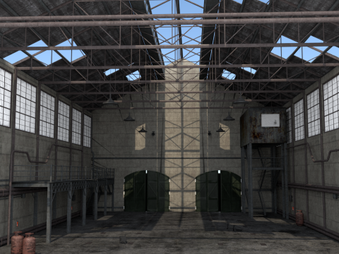 Old warehouse 3D Model