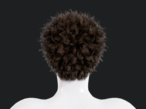 Realistic Male Hair 3D Model