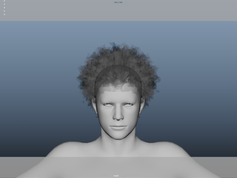 Realistic Male Hair Model 3D