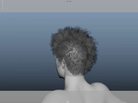 Realistic Male Hair 3D Model