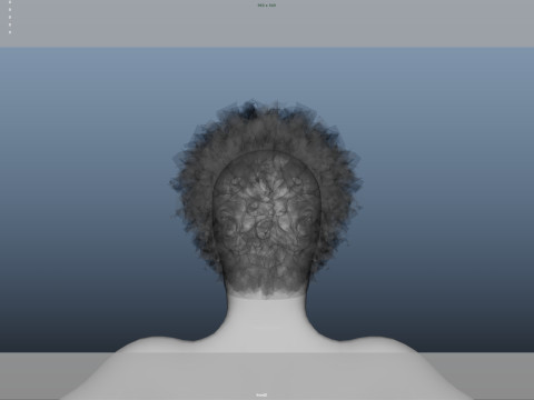 Realistic Male Hair Model 3D