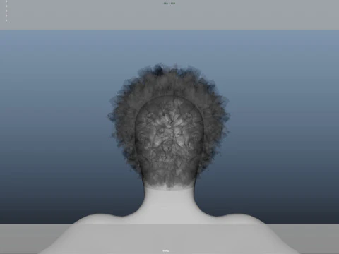 Realistic Male Hair 3D Model