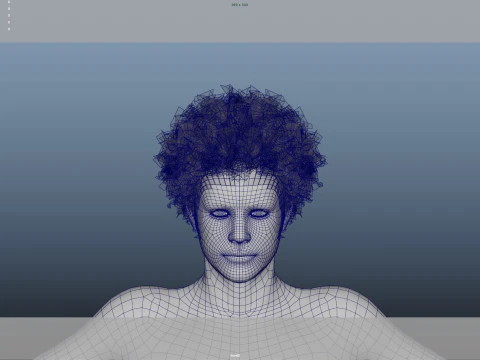 Realistic Male Hair 3D Model