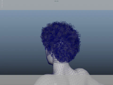 Realistic Male Hair 3D Model