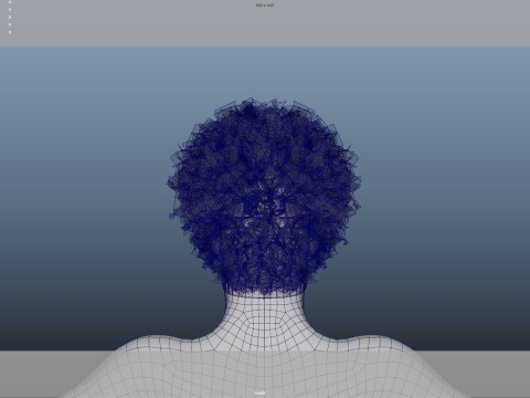 Realistic Male Hair Model 3D