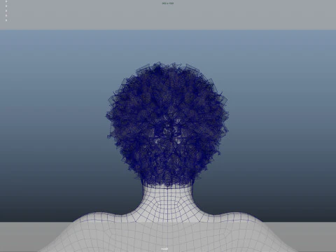 Realistic Male Hair 3D Model