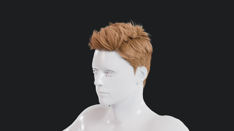 Realistic Male Hair Modelo 3D .c4d .max .obj .3ds .fbx .stl .blend 