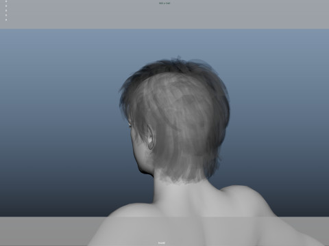Realistic Male Hair 3D Model