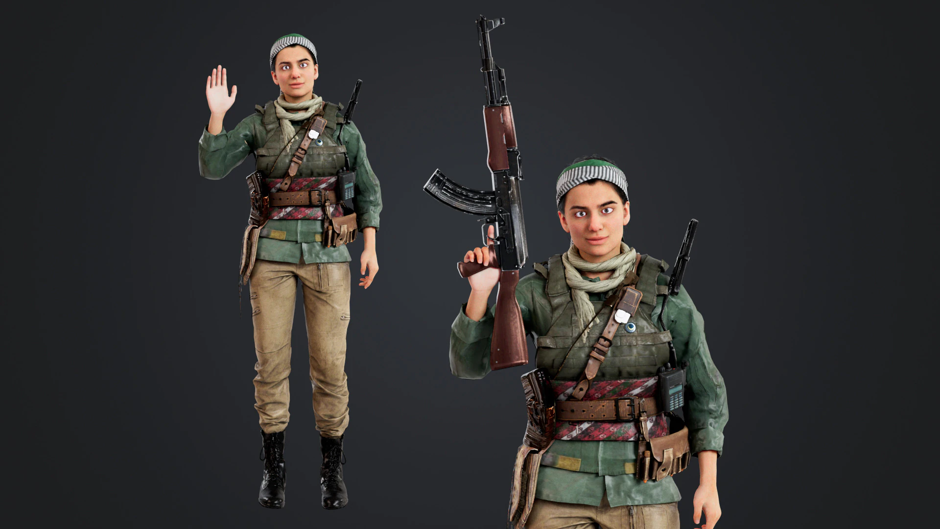 Commander Farah Ahmed Karim 3D Model .c4d .max .obj .3ds .fbx .stl .blend