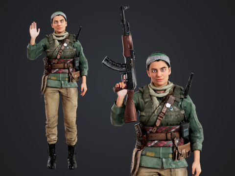 Commander Farah Ahmed Karim 3D Model