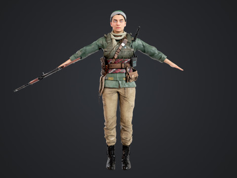 Commander Farah Ahmed Karim 3D Model