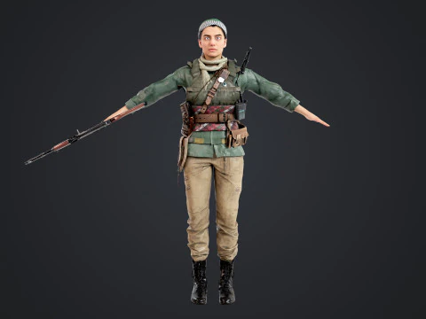 Commander Farah Ahmed Karim 3D Model