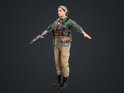Commander Farah Ahmed Karim 3D Model