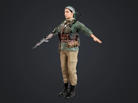 Commander Farah Ahmed Karim 3D Model