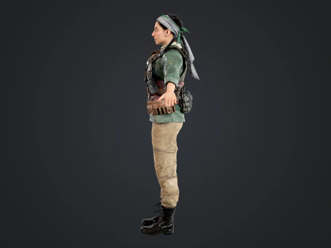 Commander Farah Ahmed Karim 3D Model