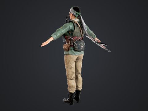 Commander Farah Ahmed Karim 3D Model