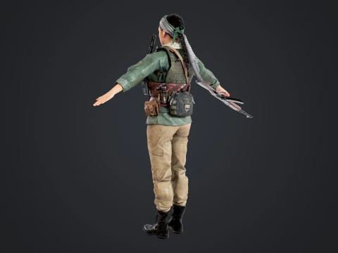 Commander Farah Ahmed Karim 3D Model