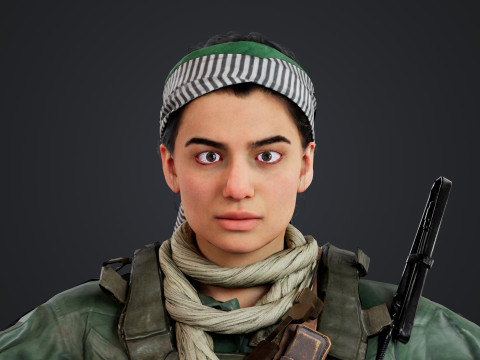 Commander Farah Ahmed Karim 3D Model