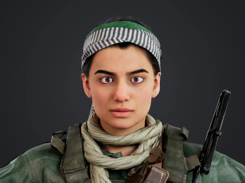 Commander Farah Ahmed Karim 3D Model