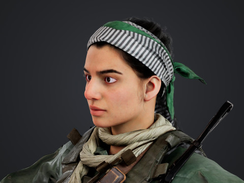 Commander Farah Ahmed Karim 3D Model