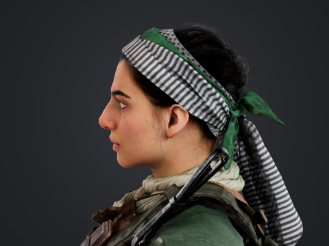 Commander Farah Ahmed Karim 3D Model