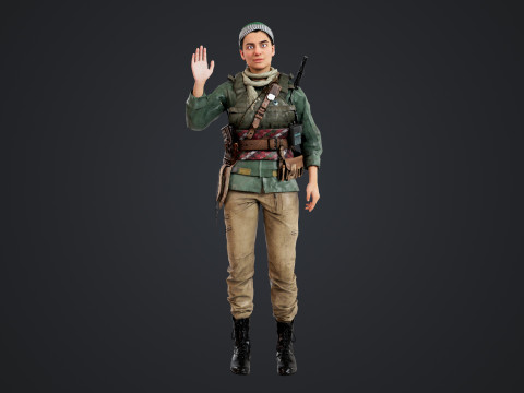 Commander Farah Ahmed Karim 3D Model