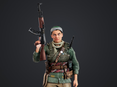 Commander Farah Ahmed Karim 3D Model