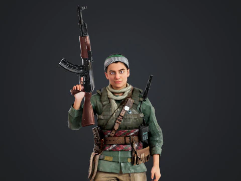 Commander Farah Ahmed Karim 3D Model