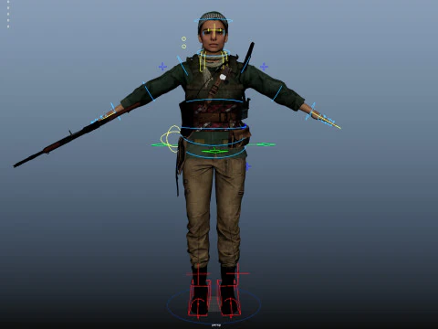Commander Farah Ahmed Karim 3D Model