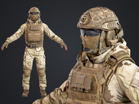 Special Operation United States Soldier 3D Model