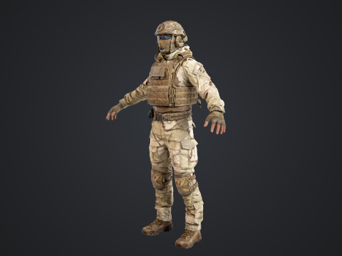 Special Operation United States Soldier 3D Model