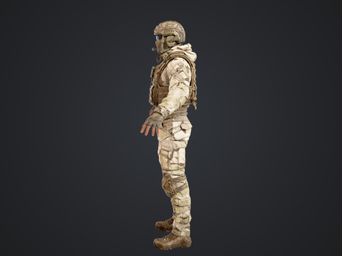 Special Operation United States Soldier 3D Model