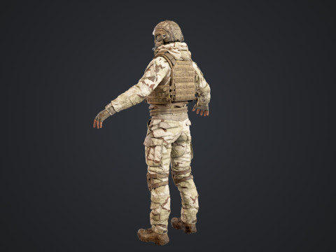 Special Operation United States Soldier 3D Model