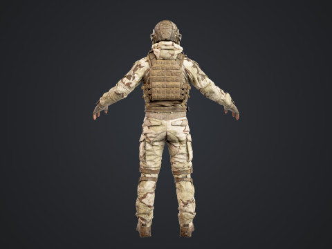 Special Operation United States Soldier 3D Model