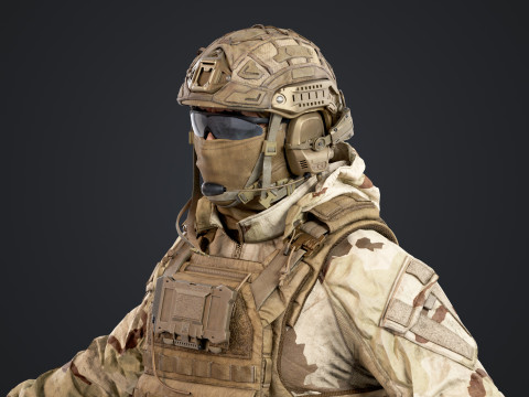 Special Operation United States Soldier 3D Model
