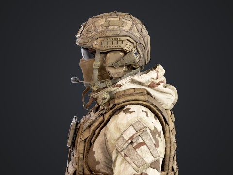 Special Operation United States Soldier 3D Model