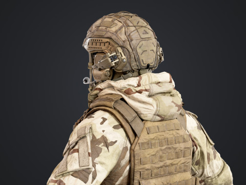 Special Operation United States Soldier 3D Model