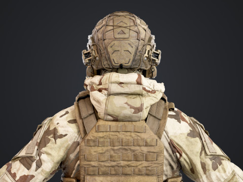 Special Operation United States Soldier 3D Model