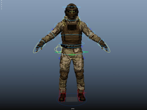 Special Operation United States Soldier 3D Model