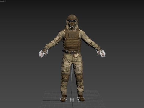 Special Operation United States Soldier 3D Model
