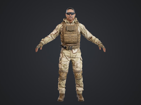 Special Operation United States Soldier 3D Модель
