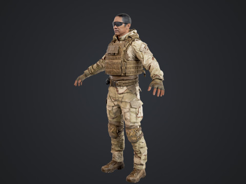 Special Operation United States Soldier 3D Модель