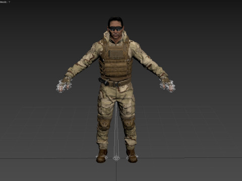 Special Operation United States Soldier 3D Модель