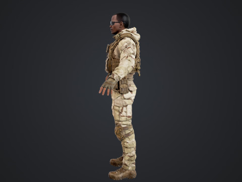 Special Operation United States Soldier 3D Model