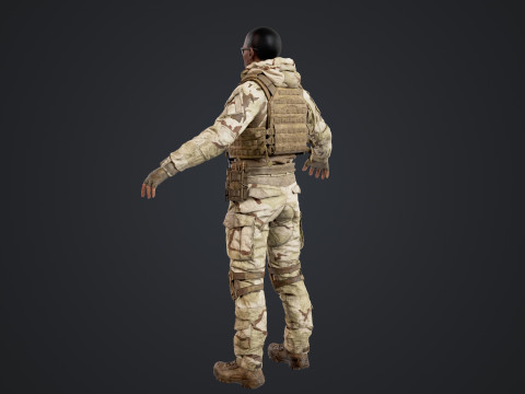 Special Operation United States Soldier 3D Model
