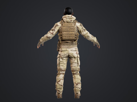 Special Operation United States Soldier 3D Model
