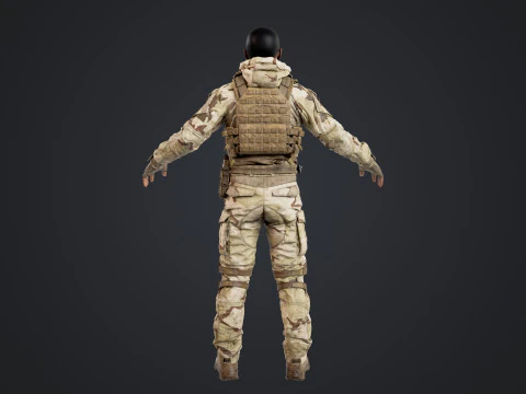 Special Operation United States Soldier 3D Model
